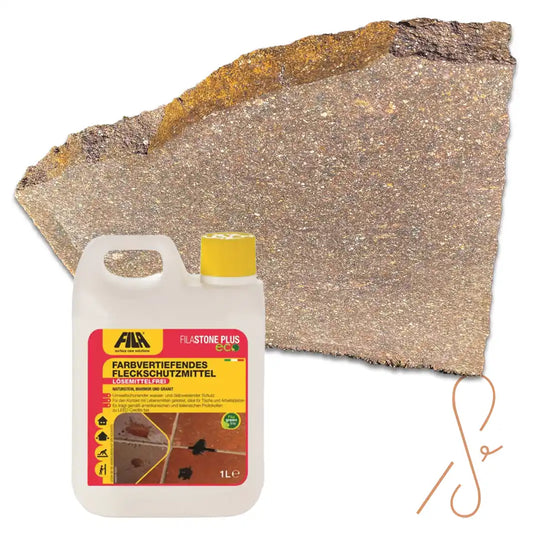 100-120 m² Porphyr Polygonalplatten 2-4 cm inkl. Imprägnierung