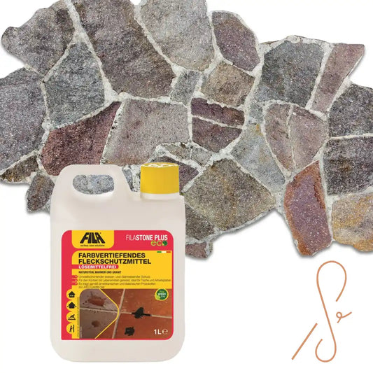 100-120 m² Porphyr Fassadenstein 1-3 cm inkl. Imprägnierung