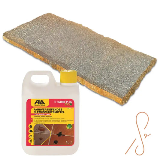 100-120 m² Quarzit Bruchsteinplatten Jasmares inkl. Imprägnierung