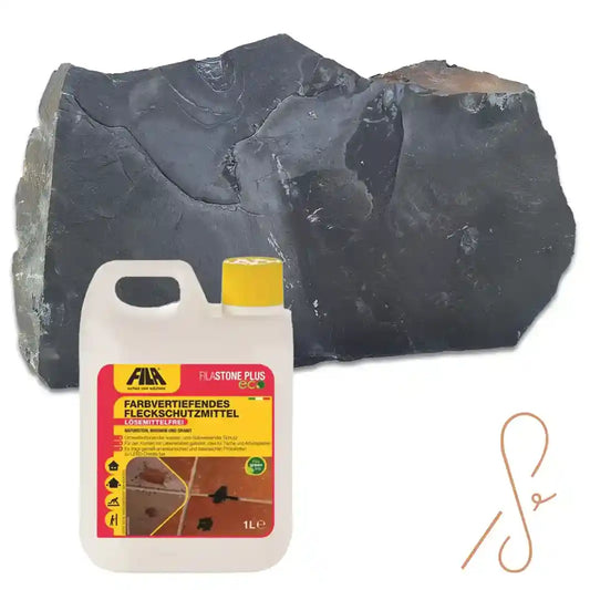 40-60 m² Polygonalplatten Schiefer Negra inkl. Imprägnierung