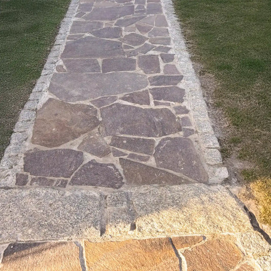 Dalles polygonales en porphyre 2-4 cm