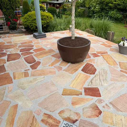 5 m² Quarzit Bruchsteinplatten Antares 2,5-4 cm zu 109 €/m² Versandkostenfrei