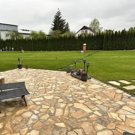 Clara Quarzitplatten Natursteinplatten im Terrassenpaket COMPRESA für 60m² Terrasse