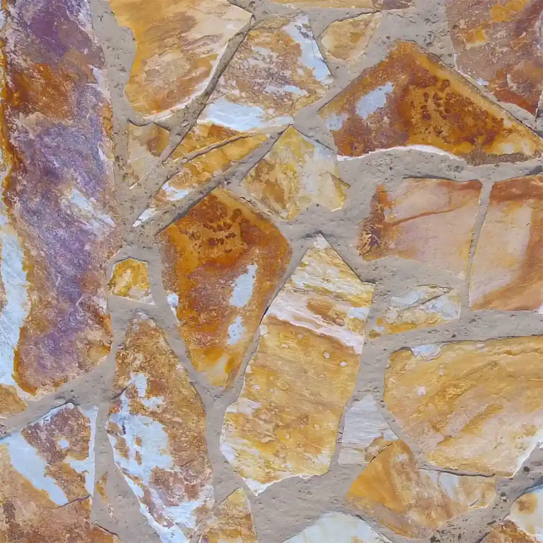 Muster Natursteinplatten für Fassaden-, Sockel- und Wandverkleidung