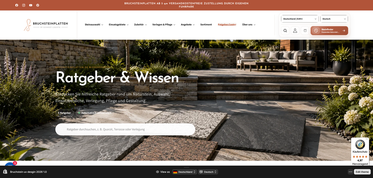 Ratgeber Center 1.0 – Das neue Wissensportal für Naturstein