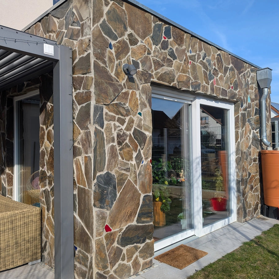 Grauwacke Fassadenstein 1-3 cm