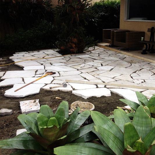 Quarzit Polygonalplatten weiß Polaris