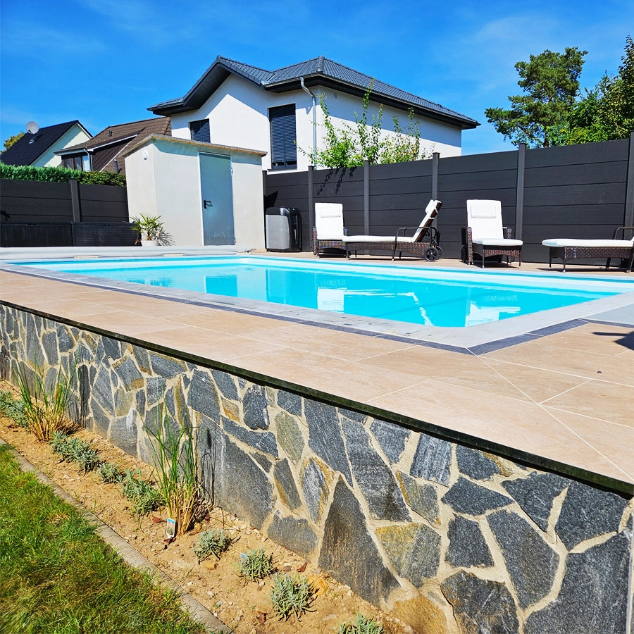 Quarzit Fassadenstein Deep Sea 2-3 cm