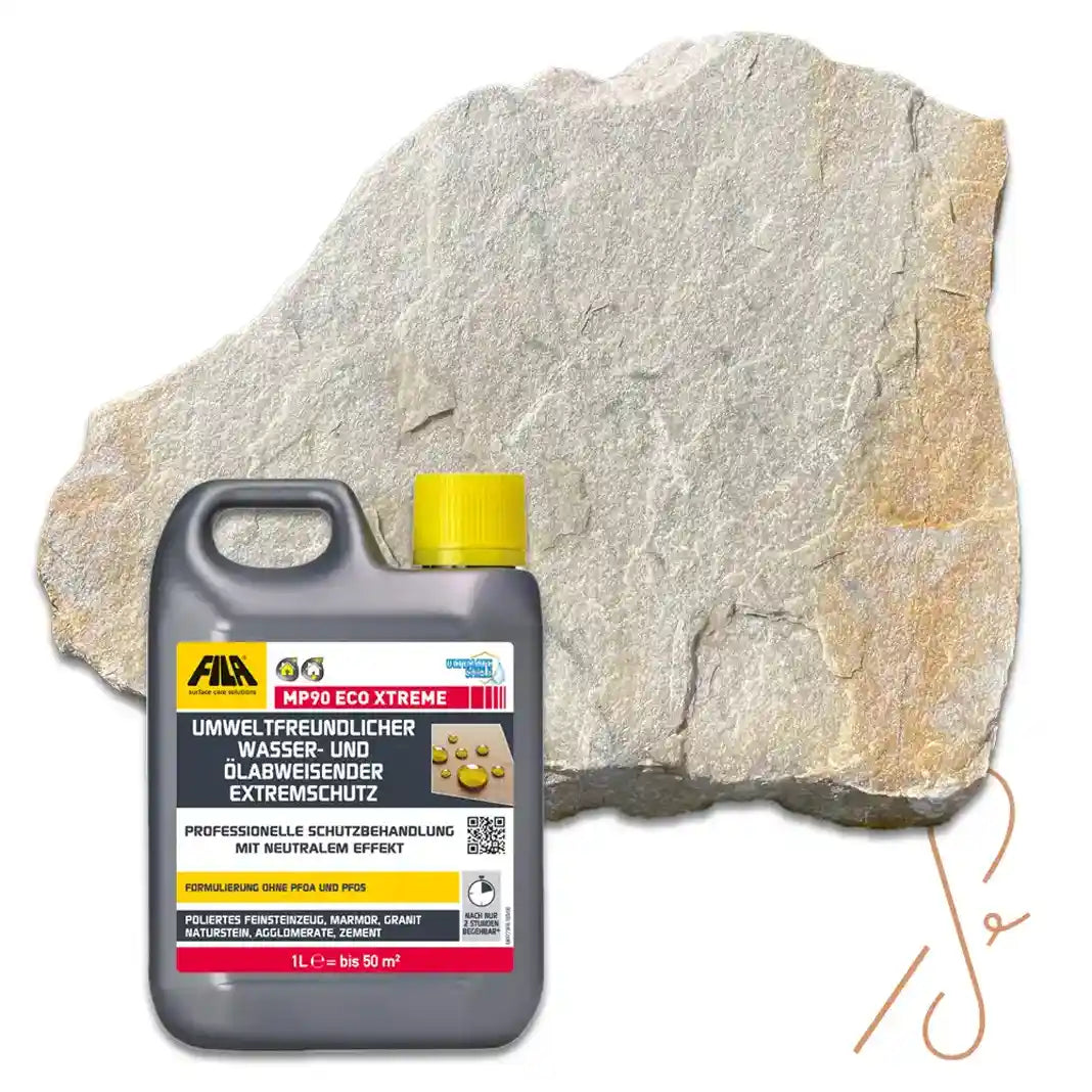 100-120 m² Clara quartzite polygonal slabs incl. impregnating sealer
