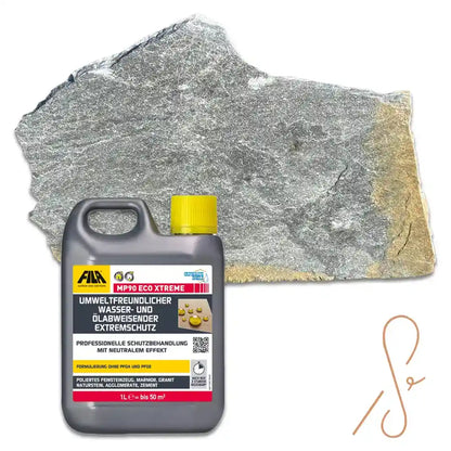 Bundle aus 100-120 qm Quarzit Polygonalplatten Deep Sea mit Natureffekt Imprägnierung