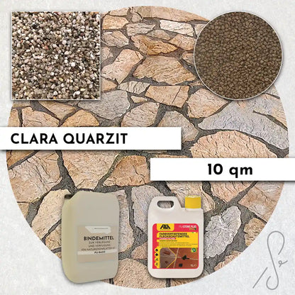 10 m² Terasový balíček COMPRESA s deskami Clara Quarzit