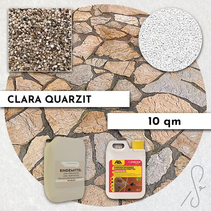 10 m² Terasový balíček COMPRESA s deskami Clara Quarzit