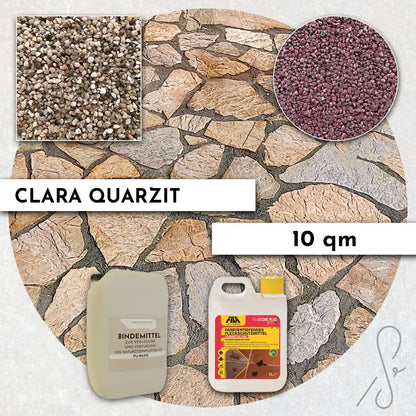 10 m² Terasový balíček COMPRESA s deskami Clara Quarzit