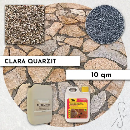 10 m² Terasový balíček COMPRESA s deskami Clara Quarzit