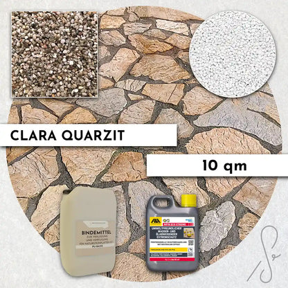 10 m² Terasový balíček COMPRESA s deskami Clara Quarzit