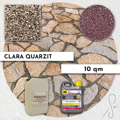 10 m² Terasový balíček COMPRESA s deskami Clara Quarzit
