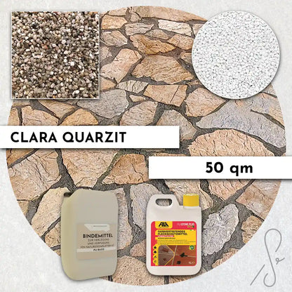 Pacchetto terrazza da 20 m² COMPRESA con lastre di quarzite Clara