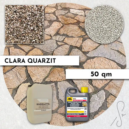 Pacchetto terrazza da 20 m² COMPRESA con lastre di quarzite Clara