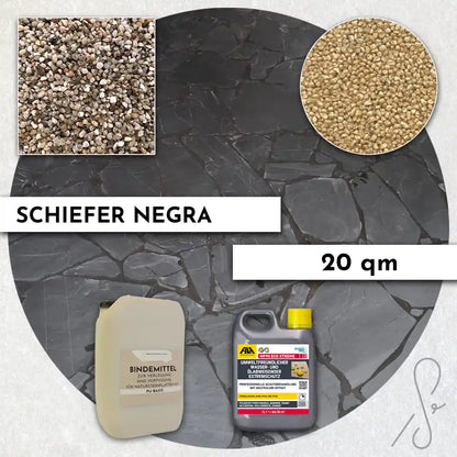 Compresa Schiefer Negra 20qm med natureffekt, champagnefarvet