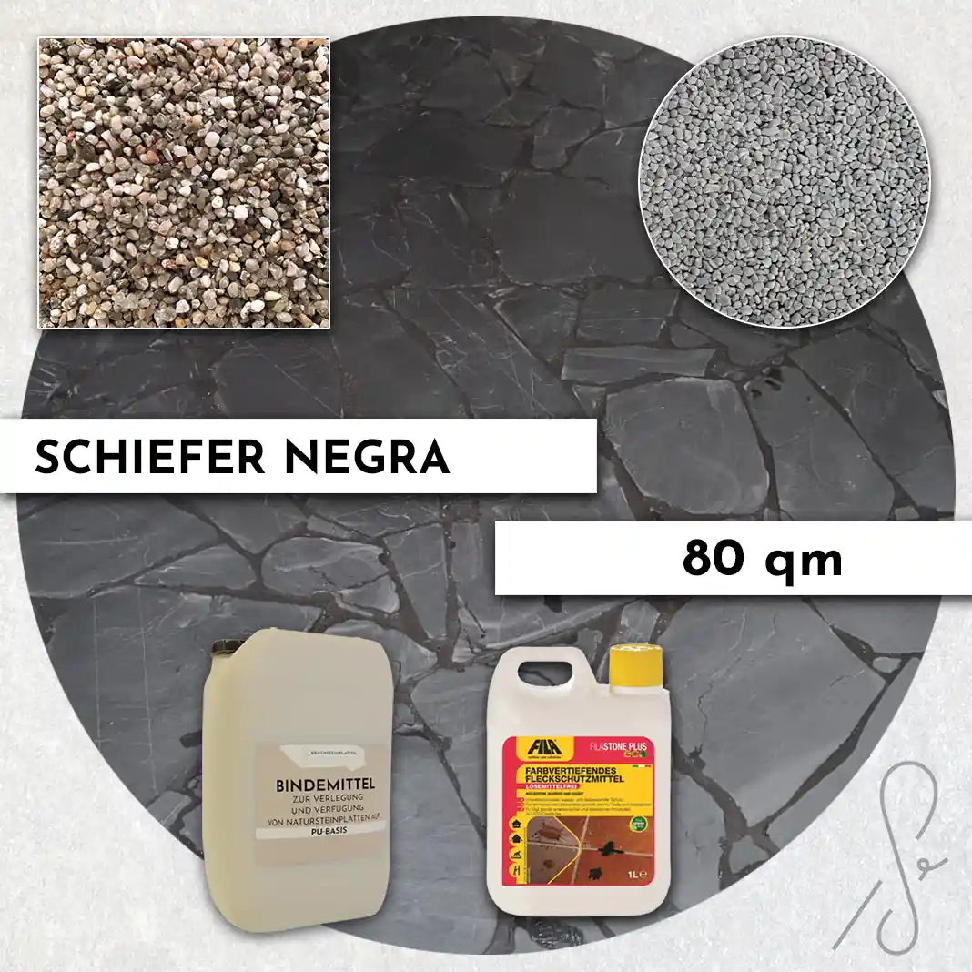 80 m² Terrassenpaket COMPRESA mit Negra Schieferplatten – Produktansicht 11