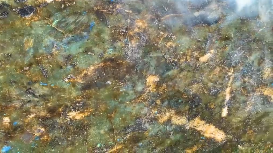 Labradorit Nahaufnahmen in Bewegung