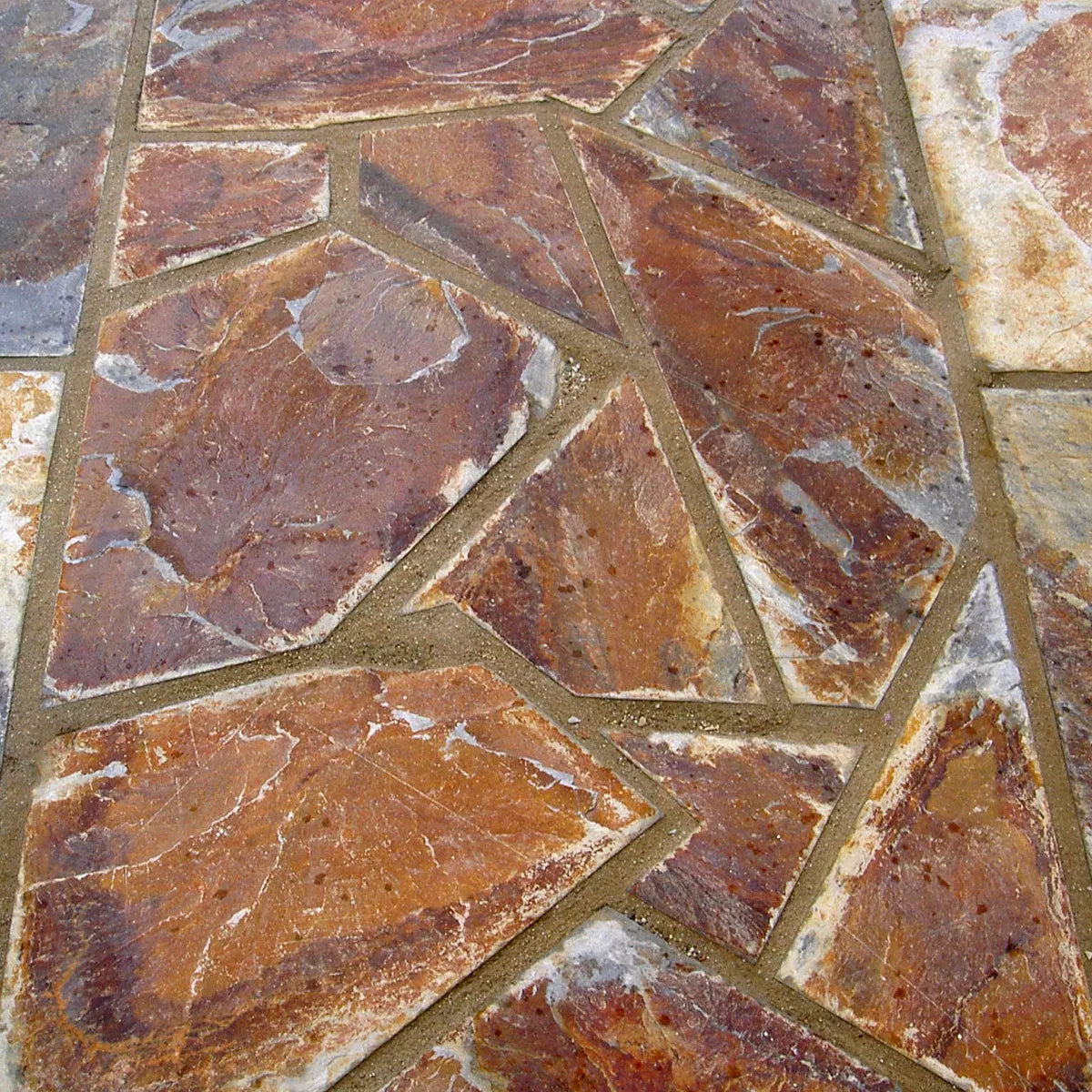 Naturschiefer Antigua rotbraune Terrassenplatten