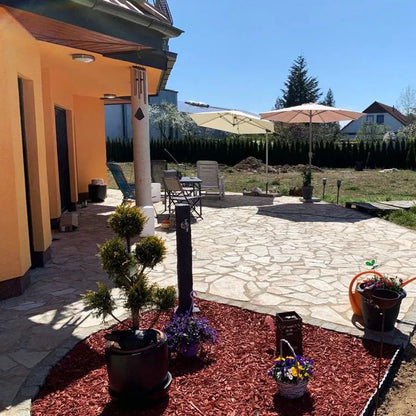Quarzit Polygonalplatten für mediterrane Terrasse