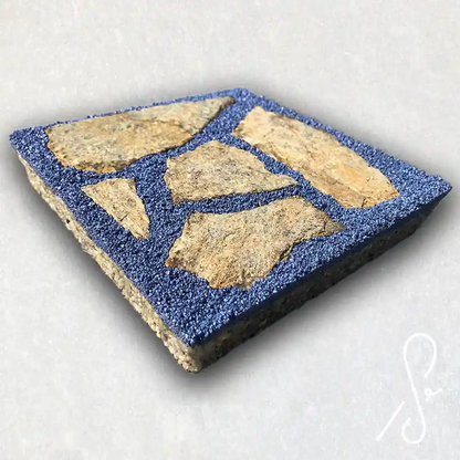 Violet blue metallic grout