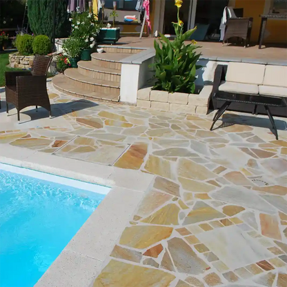 Auralis quartzite rubble stone slabs